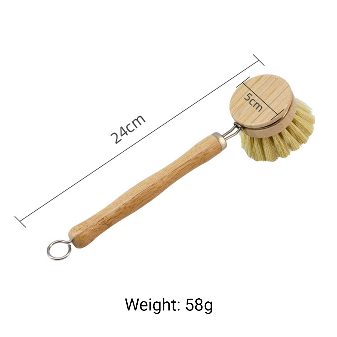 Bamboo Dish Brush with Natural Sisal Bristles | Zero Waste Kitchen Tool