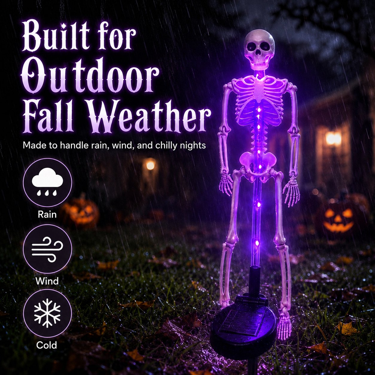 💀 Solar Skeleton Yard Stake
