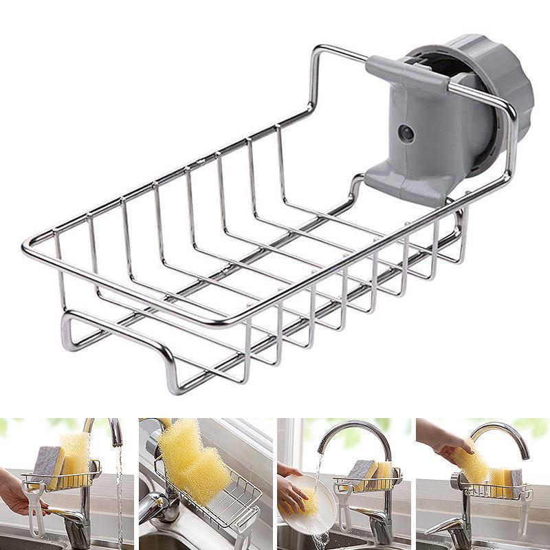 The Sink Upgrade That Keeps Your Kitchen Clean & Clutter-Free  Premium Stainless Steel Sink Organizer Rack