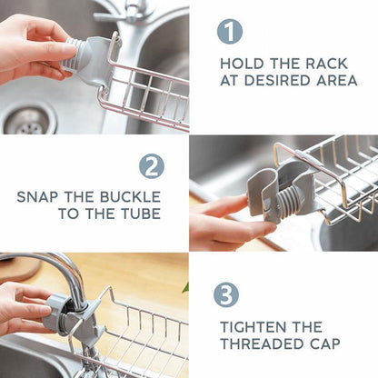 The Sink Upgrade That Keeps Your Kitchen Clean & Clutter-Free  Premium Stainless Steel Sink Organizer Rack