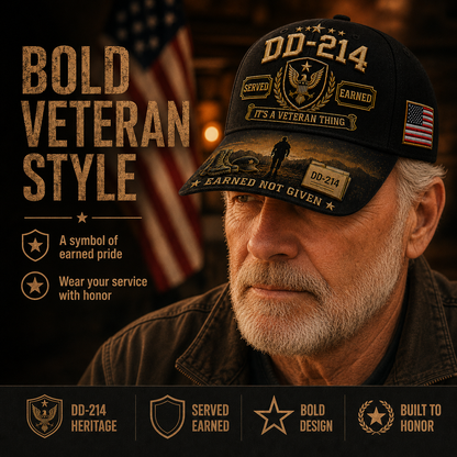 DD-214 Earned Not Given Veteran Tribute Cap