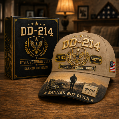DD-214 Earned Not Given Veteran Tribute Cap