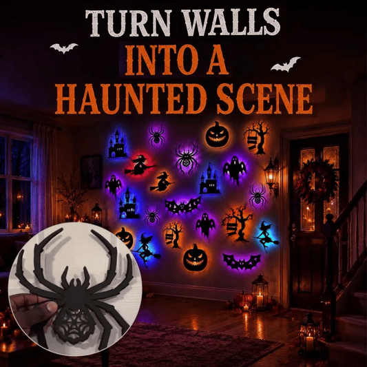 🔥Last Day Promotion 60% OFF|🎃 Halloween LED Silhouette Wall Light Stickers