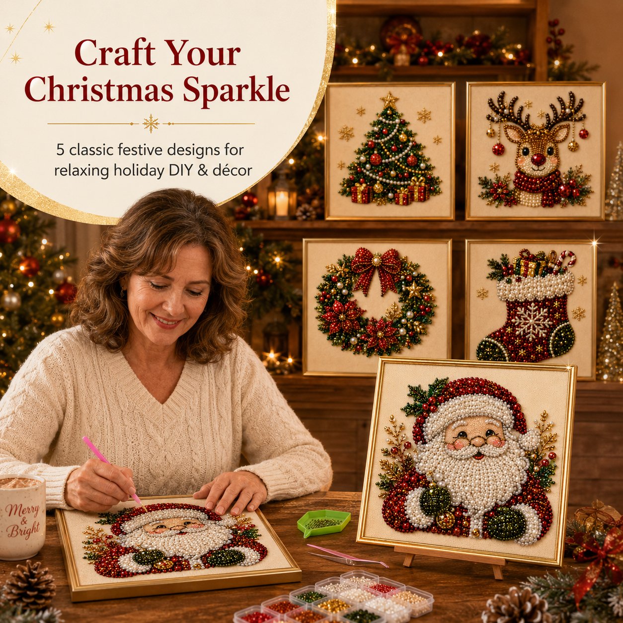 🎨💎DIY Christmas Pearl Art Kit