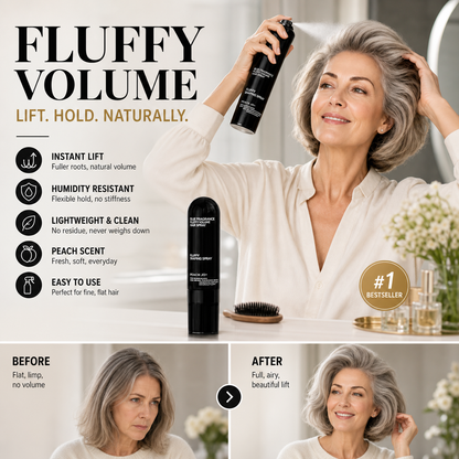 ✨Fluffy Hair Shaping Spray, Long Lasting Peach Scent Volumizing Hair Mist for All-Day Hold