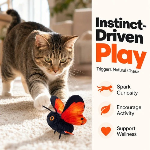 Smart Sensing Automatic Flapping Butterfly Cat Toy