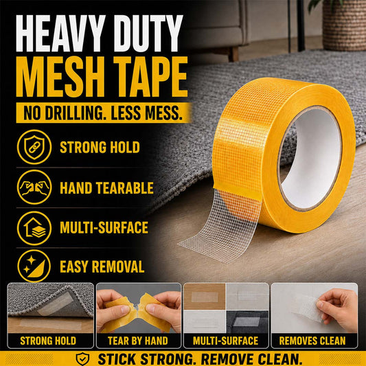 Heavy Duty Double Sided Mesh Tape - Industrial Strength Adhesive