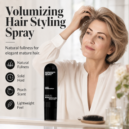 ✨Fluffy Hair Shaping Spray, Long Lasting Peach Scent Volumizing Hair Mist for All-Day Hold