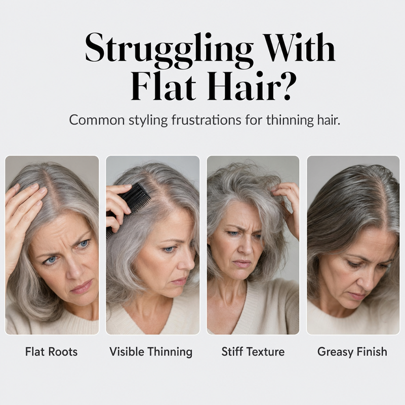 ✨Fluffy Hair Shaping Spray, Long Lasting Peach Scent Volumizing Hair Mist for All-Day Hold