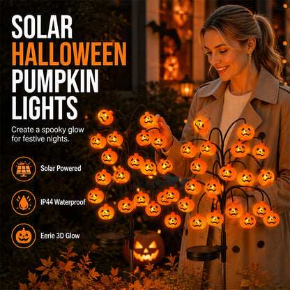 🎃 Halloween Solar Branch Lights — Charges by Day, Glows at Night 🌙