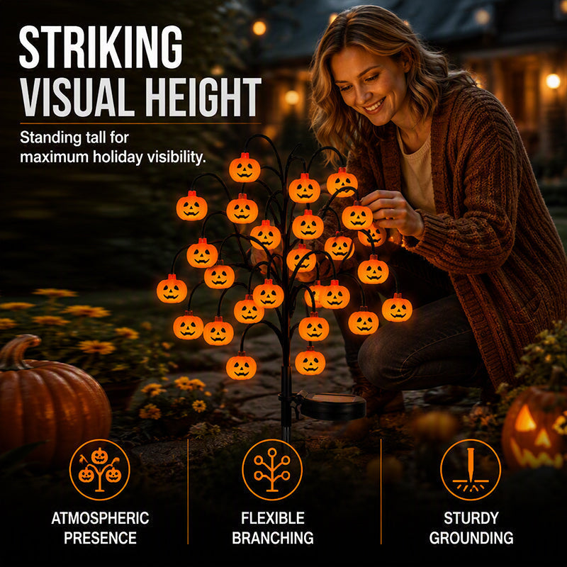 🎃 Halloween Solar Branch Lights — Charges by Day, Glows at Night 🌙