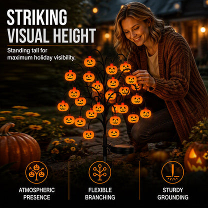🎃 Halloween Solar Branch Lights — Charges by Day, Glows at Night 🌙