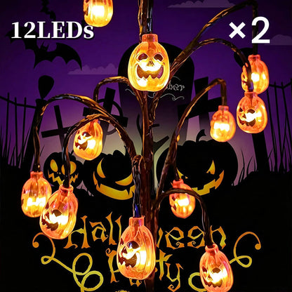 🎃 Halloween Solar Branch Lights — Charges by Day, Glows at Night 🌙