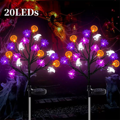 🎃 Halloween Solar Branch Lights — Charges by Day, Glows at Night 🌙