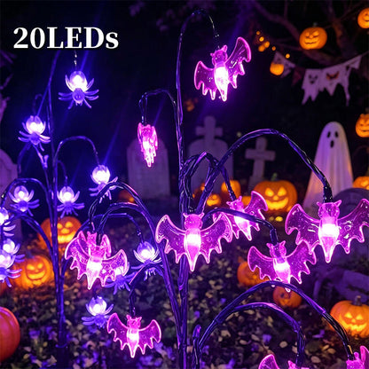 🎃 Halloween Solar Branch Lights — Charges by Day, Glows at Night 🌙
