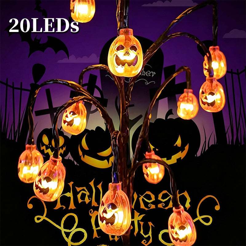 🎃 Halloween Solar Branch Lights — Charges by Day, Glows at Night 🌙