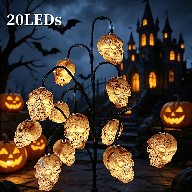 🎃 Halloween Solar Branch Lights — Charges by Day, Glows at Night 🌙
