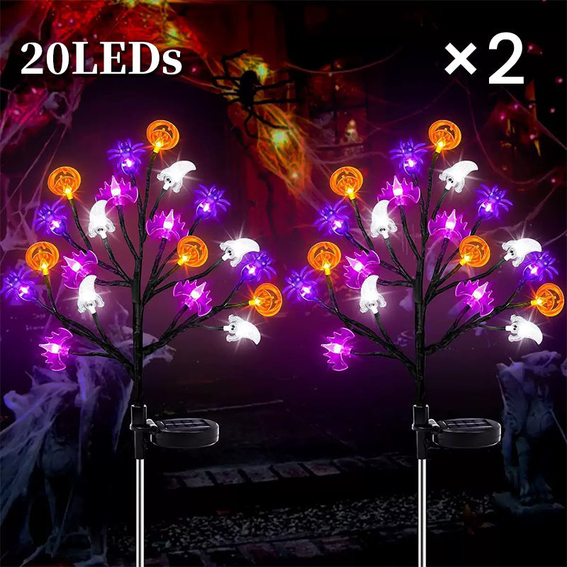 🎃 Halloween Solar Branch Lights — Charges by Day, Glows at Night 🌙