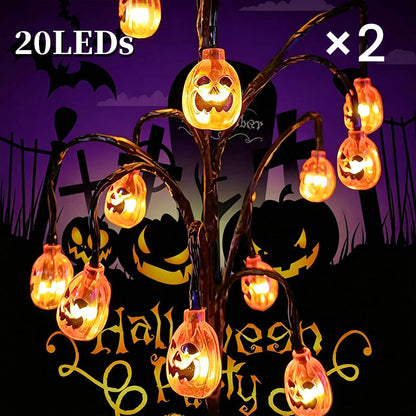 🎃 Halloween Solar Branch Lights — Charges by Day, Glows at Night 🌙