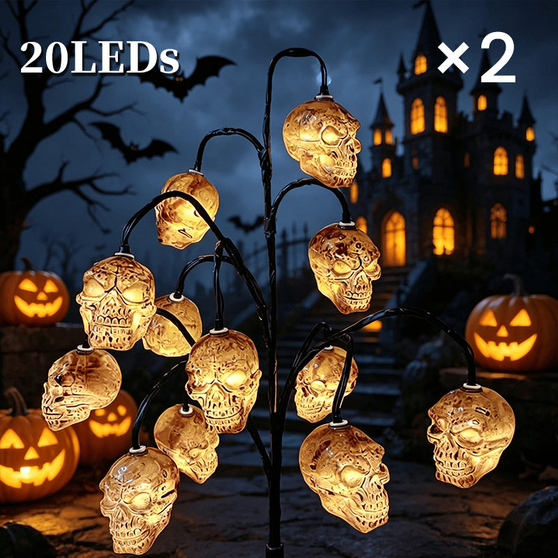 🎃 Halloween Solar Branch Lights — Charges by Day, Glows at Night 🌙