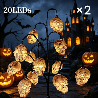 🎃 Halloween Solar Branch Lights — Charges by Day, Glows at Night 🌙