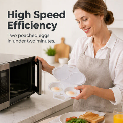 🍳 Make Breakfast Easier — Microwave Egg Poacher Makes 2 Eggs In 1 Minute